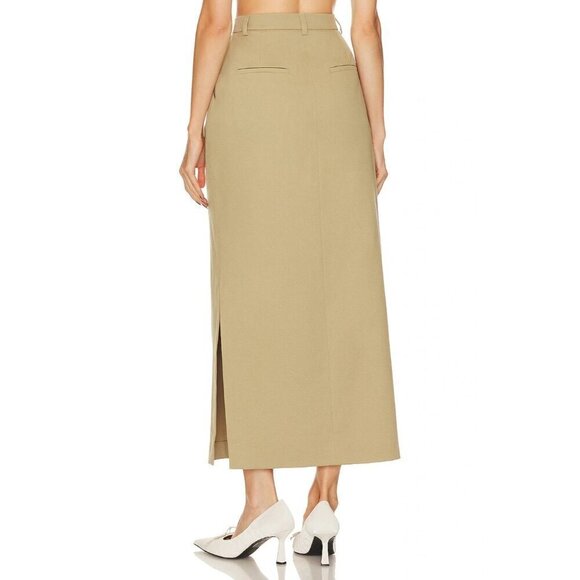 NANUSHKA Edena Skirt in Pebble Large New Womens Long Maxi Chinos Khaki - Picture 3 of 16